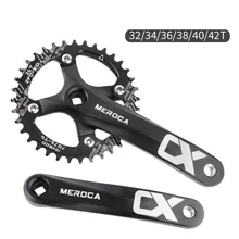 

MTB Square Hole Crankset 104BCD 170mm Crank 32/34/36/38/40/42T Narrow Wide Chainring Bicycle Sprockets Bike Crank Parts