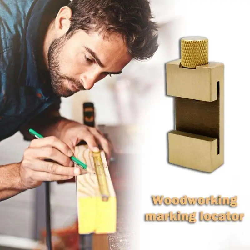 Positioning Block Gauge Brass Block Woodworking Tools Corner Steel Ruler Locator Easy Installation and Simple Design