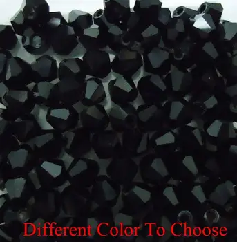 

4mm 1000Pcs/lot hiij8y strand Bicone Faceted Glass Crystal Beads Colored Mixed black bracelet necklace Making Spacer