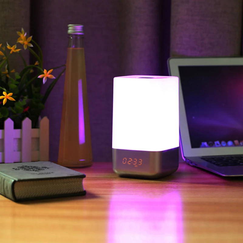 

Dimmable USB RGB Color Changing Table Lamp Desk Light Home Decor LED Beside Lamp Night Light Alarm Clock