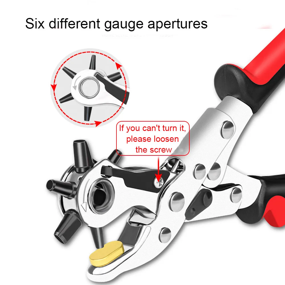 Кожаный ремень дырокол плоскогубцы ушко перфоратор вращается швейная машина сумка сеттер Инструмент ремешок для часов Ремешок домашнее кожевенное ремесло GQ999