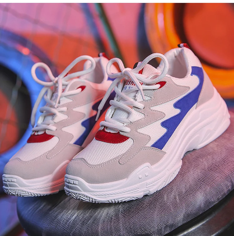 Женская обувь; кроссовки на платформе; tenis feminino; женская Вулканизированная обувь; дышащая обувь для папы; модные кроссовки; Basket Femme