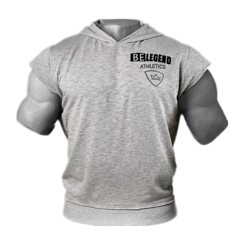 SJ 2019Homens fitness musculaque munisculo Sem Mangas толстовки Treino Roupas Casuais de algodau Com Capuz Топы Regatas 2 Cor JHM04