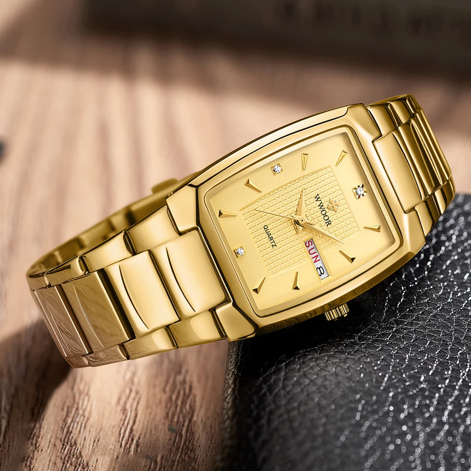WWOOR Orologio quadrato da uomo di lusso da