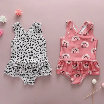 

Cartoon Print Swimwear Toddler Baby Girls Summer Sleeveless Swimsuit Bathing Suit Ruffles Swimwear Kids Girl Bimba Y Lola Bolso