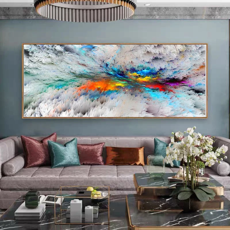 Modern Abstract Cloud Landscape Painting Posters and Prints Canvas Painting Print Wall Art for Living Room Home Decor (No Frame)