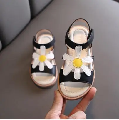 

Size 21-30 Sandals Girls White Children Summer Shoes Kids Sandals For Girls PU Leather Flowers Princess Shoes Girls Sandals