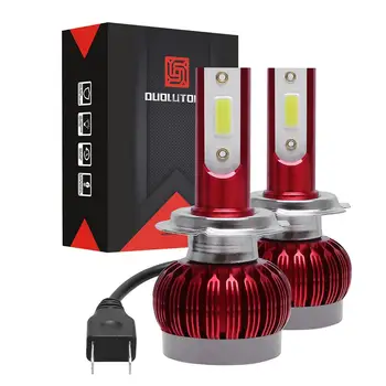 

2pcs Auto Car Headlight Bulbs 9005/9006/H1/H3/H4/H7/H11 LED Car Headlight Quakeproof Low Voltage Protection 72W 12000LM 8000K