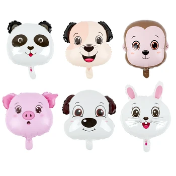

2pcs Panda Balloons Animal Monkey Pig Rabbit Bear Dog Air Balloon Kids Gift Birthday Zoo Theme Party Decor Photo Props
