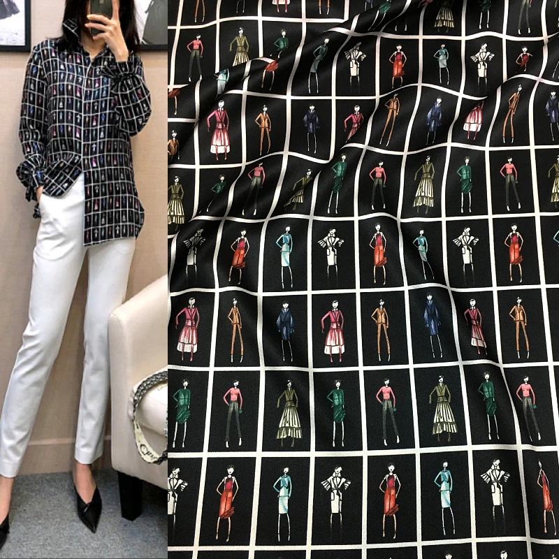 

Индивидуальная модная модель, шелковая ткань с принтом тутового шелкопряда, шелковая стрейчевая атласная ткань, новый продукт, M