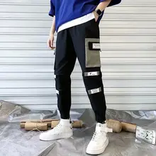 Мужские брюки мужские Лоскутные Комбинезоны джоггеры брюки мужские дизайнерские шаровары Хип-хоп брюки