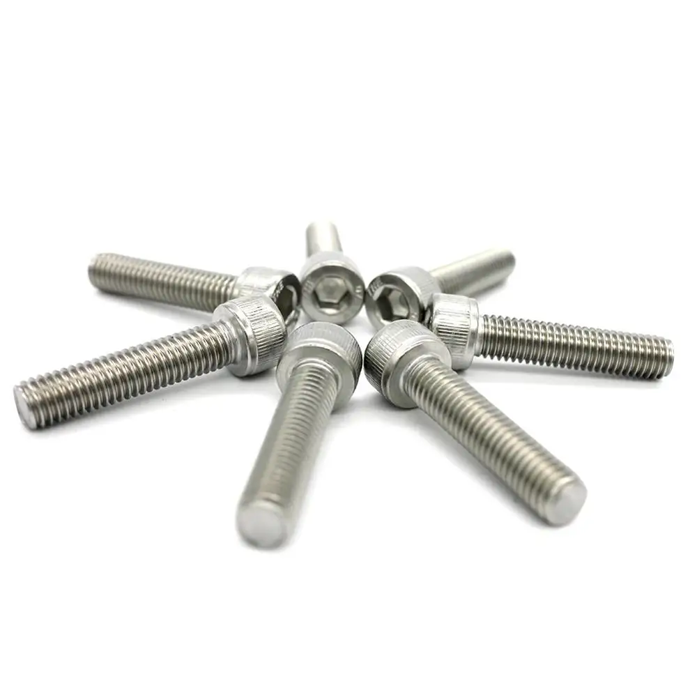M3 M4 M5 M6 Screw Bolt A2 Stainless Steel Screws Socket Cap Hex Head Fasteners Vis Din912 Metric Allen Machine Furniture Bolts