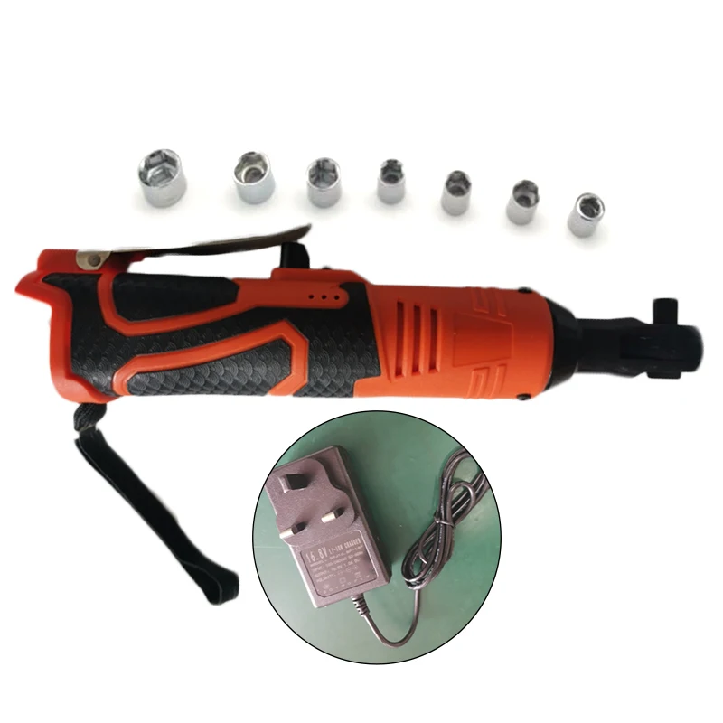

18V 3/8 inch 57Nm Cordless Electric Ratchet Wrench with Charger 250rpm Durable Ratchet Wrench rechargeable Sockets US/UK/EU plug