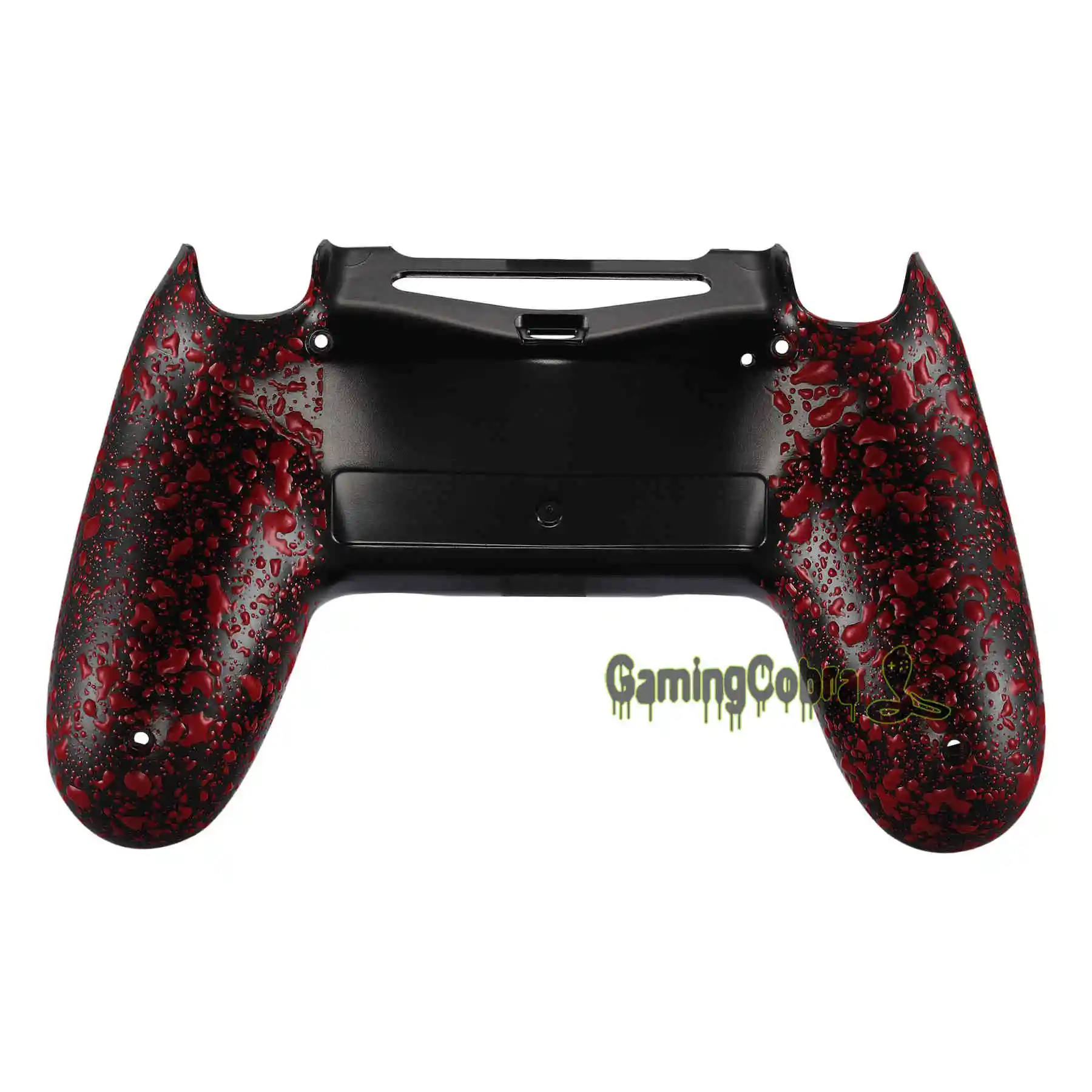 Textured Red Изготовленный На Заказ нижняя часть корпуса сзади Корпус чехол запасная часть для PS4 тонкий поляризационный фильтр Pro контроллер JDM-040 JDM-050 JDM-055 - Цвет: Textured Red