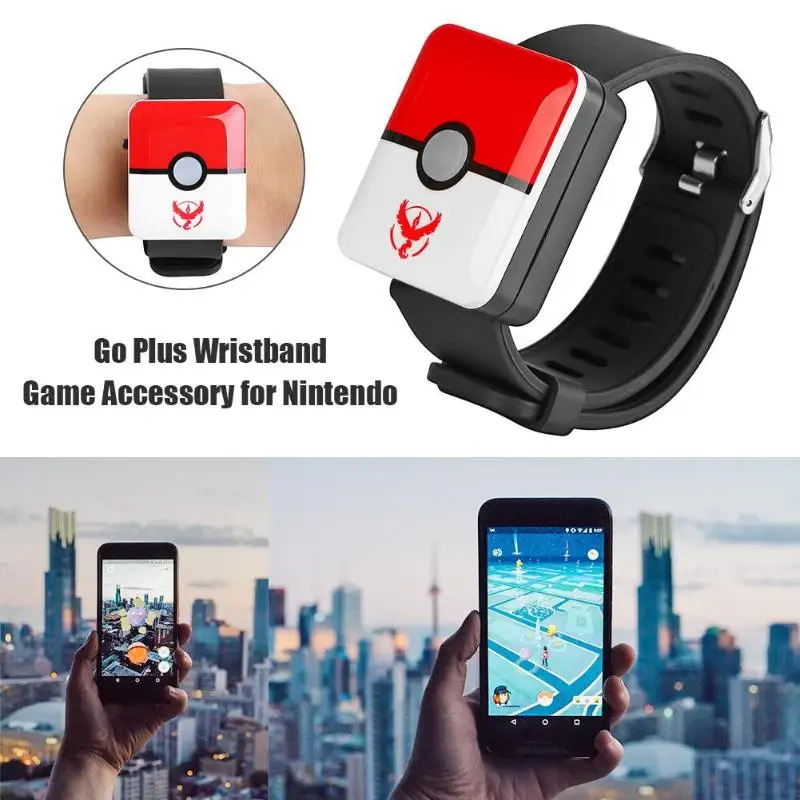 Квадратный браслет Автоматическая ловля подходит для Kind Pokemon Go Plus(красный