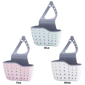 

Kitchen Sink Shelf Drain Basket Soap Sponge Drain Rack Sink Hanging Storage Basket Bathroom Holder Faucet Storage Organizers