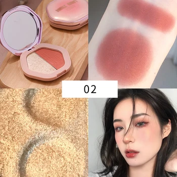 

New Long Lasting Natural Fit Face Blusher Rouge Makeup Cheek Rouge Powder Eye Shadow Palette Cream Makeup Cosmetic Tool TSLM1