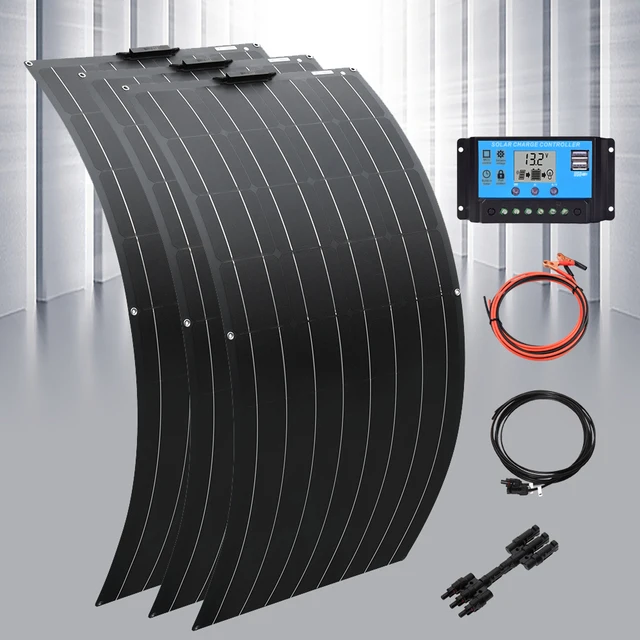 450W 12V Solar Panel Kit Complet High Efficiency Monocrystalline Cell 12V 24V Controller 1000W 220V Inverter for Car RV Camper 450w kit