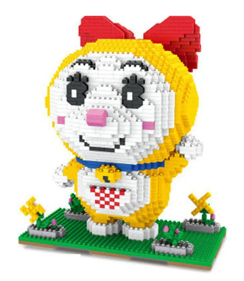 Мини блоки Тоторо большой размер милый Winne stitch Sence Модель Кирпичи Привет сборки brinquedos детские подарки Doraemon игрушки для детей - Цвет: 3526 no box
