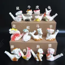 Птичий свисток керамическая водоплавающая подвеска в форме китайского знака зодиака свисток животное птица вызов детская игрушка живописная зона мини подарок