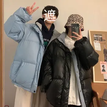 

Privathinker Loose Couple Down Jacket 2020 Winter New Men's Casual Oversize Down Jacket Korean Streetwear Man Warm Clothing