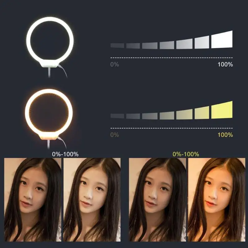 Durable Ring Fill Light Delicate Texture 16cm Ring LED Selfie Lamp Phone Fill Light with Tripod for Makeup Video Studio