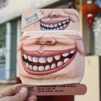 

4Pcs Anti Dust Funny Mouth Mask Cotton Cartoon Face Masks Kit New Anti Dust Funny Mask