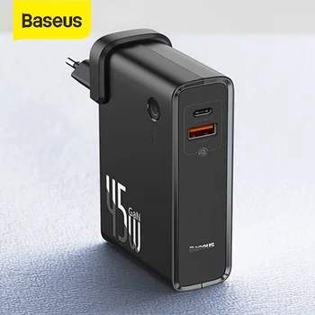 

Baseus 10000mAh Power Bank 45W GaN Charger 2 in 1 PD QC 3.0 AFC Fast Charging USB Charger For iPhone Samsung For Macbook Pro