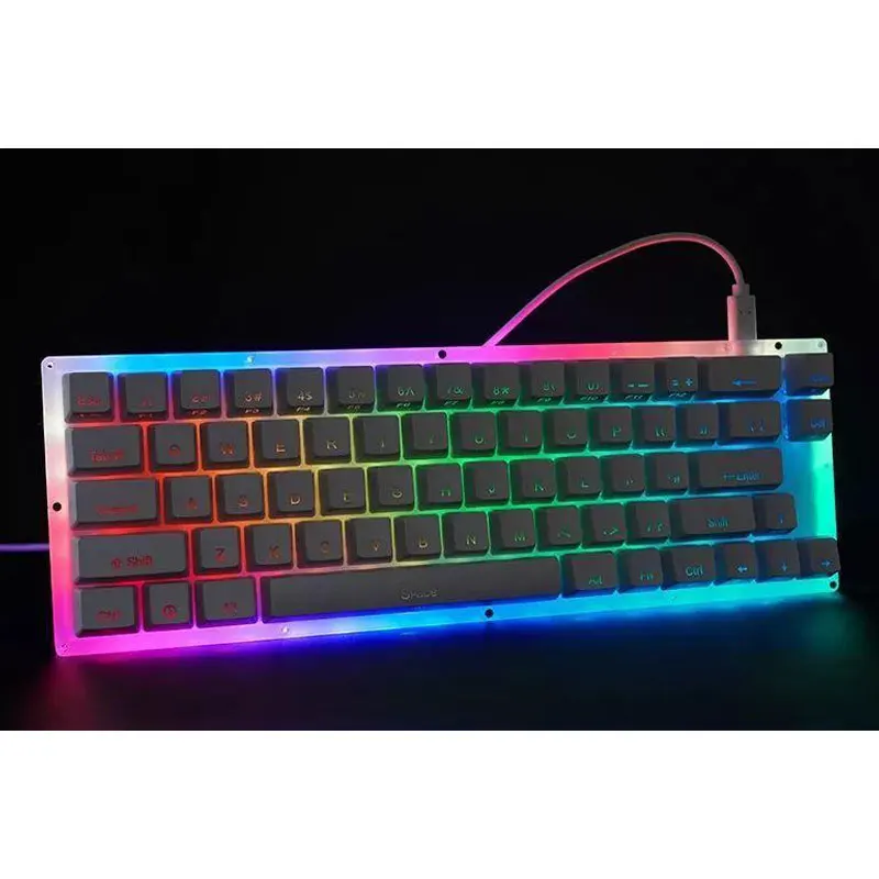 US $61.99 Womier K66 Keys Hot Swappable Mechanical Gaming Keyboard TyceC Wired RGB Backlit Gateron Switch Crystalline Base for PC Laptop