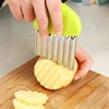 Vegetable Potato Carrot Wavy Cutter  Potato Chips Stainless Steel Corrugated Wave Knife Kitchen Wrinkled French Fries Tool ► Photo 3/6
