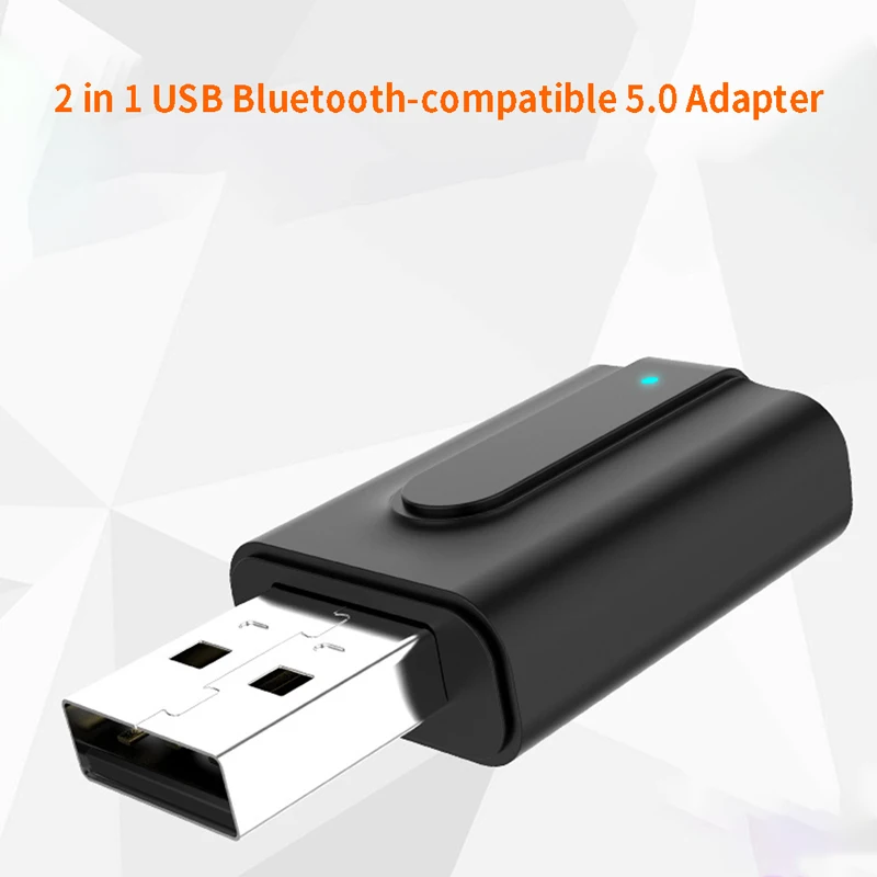 1PC T10 2 in 1 USB Bluetooth-compatible 5.0 Adapter Wireless Receiver Transmitter for PC TV Projector Earphone Speaker | Компьютеры и