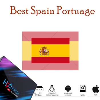 

España Europa h96 Android TV box support smart TV m3u Ehigma2
