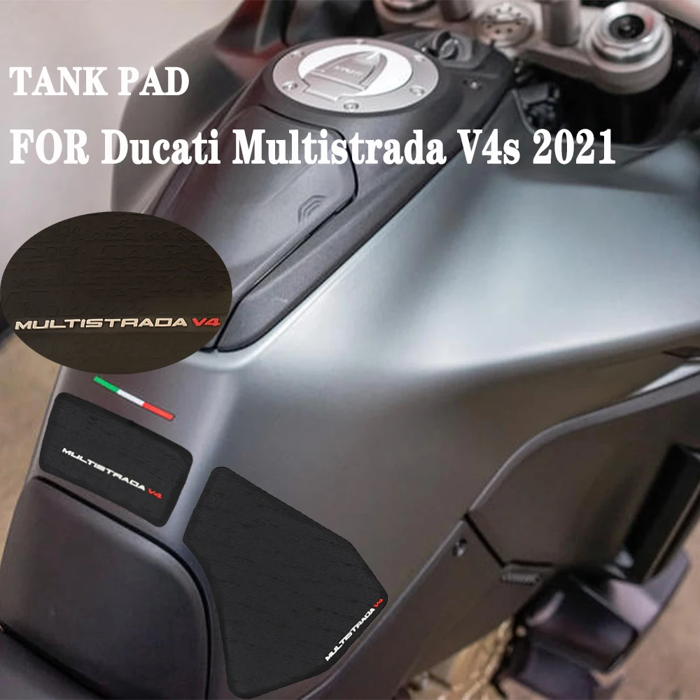 Motorcycle Tank Pad Non-slip Side Fuel Tank Pad Knee Pads Fuel Tank Sticker Decal Grip Pad For DUCATI Multistrada V4s 2021