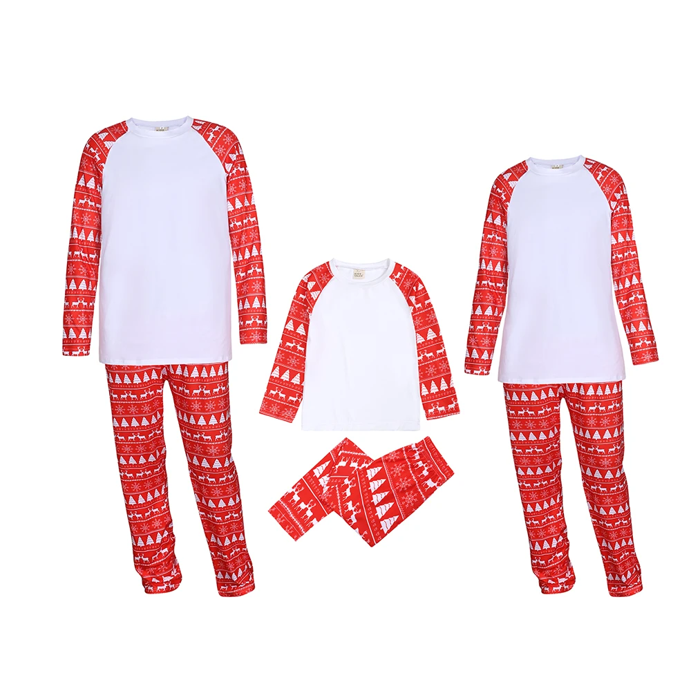 Pijamas navideños 2022, conjuntos familiares de top y pantalones de manga larga a juego, trajes de algodón con ciervos, trajes con estampado de árbol de Navidad