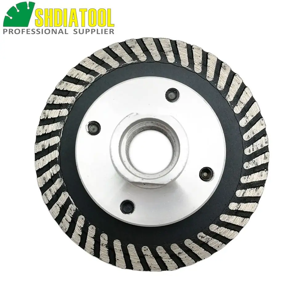 DIATOOL 1pc 75mm Hot pressed mini turbo diamond engraving saw blade with removable 5/8-11  flange and 1pc 75mm blade