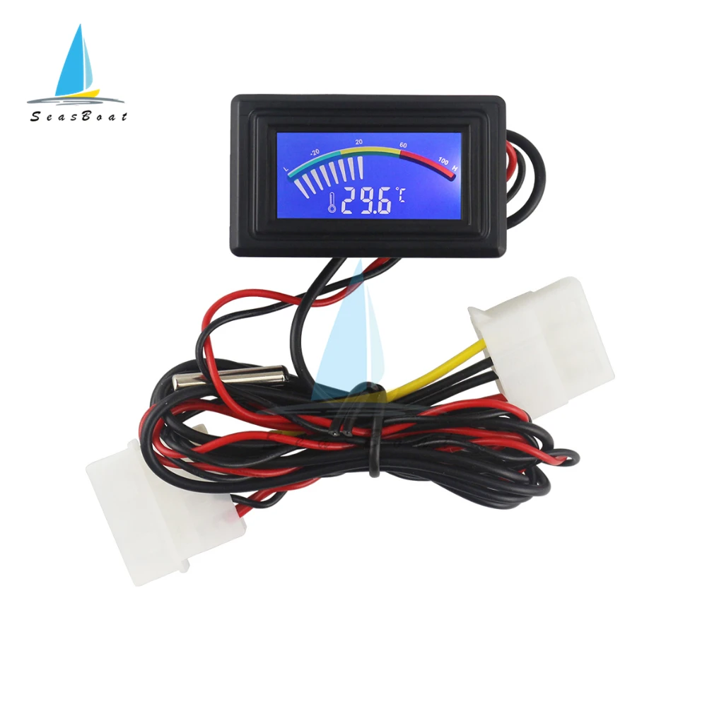 Termómetro de coche CD60 LCD Medidor de temperatura multifuncional digital  para automóvil, termómetro de automóvil, alarma de temperatura con función