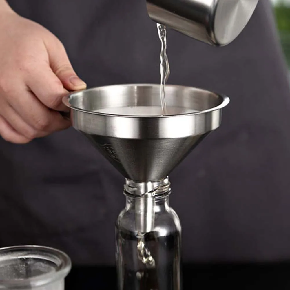 Kitchnen Воронка Из Нержавеющей Стали essancted масло воды специи винная фляжка фильтр воронка стальное Сито Фильтр Кухонные гаджеты