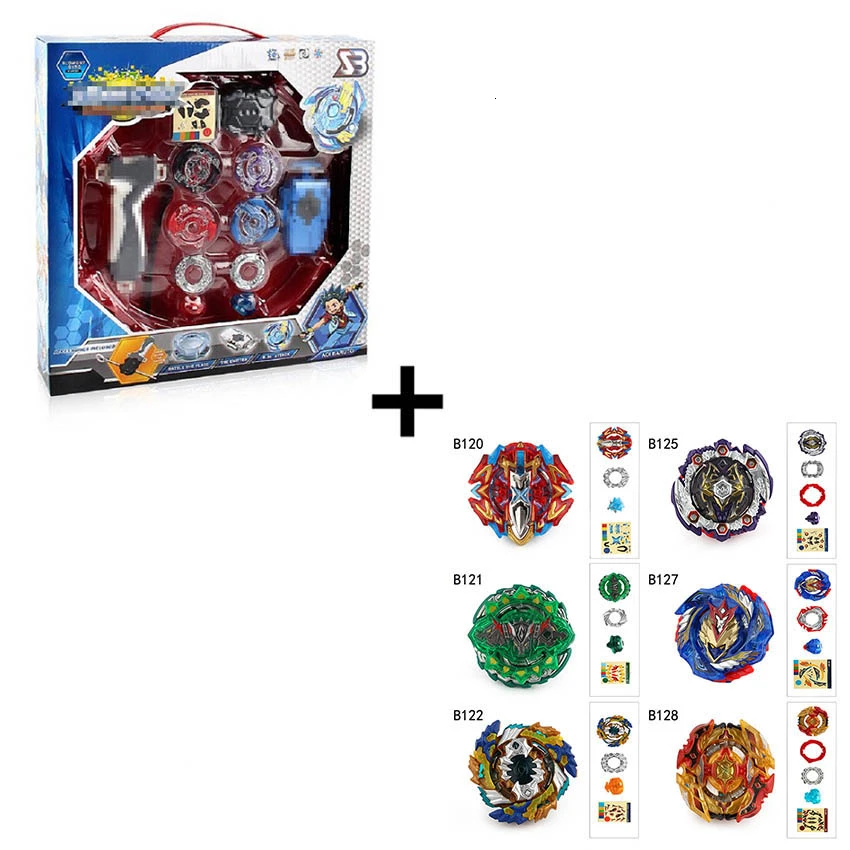 Красочная коробка Beyblade Burst для продажи металлический Fusion 4D BB807D B34 B35 B59 B41B148 пусковая установка волчок Набор детских игровых игрушек - Цвет: Красный