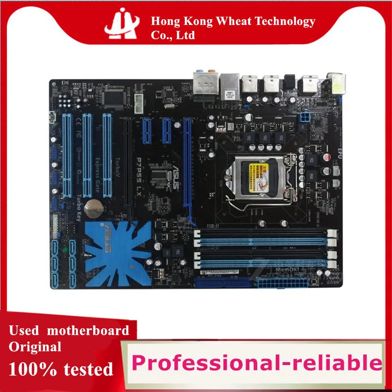 Материнская плата для ASUS P7P55 LX разъем LGA 1156 DDR3 P55 оригинальная десктопная
