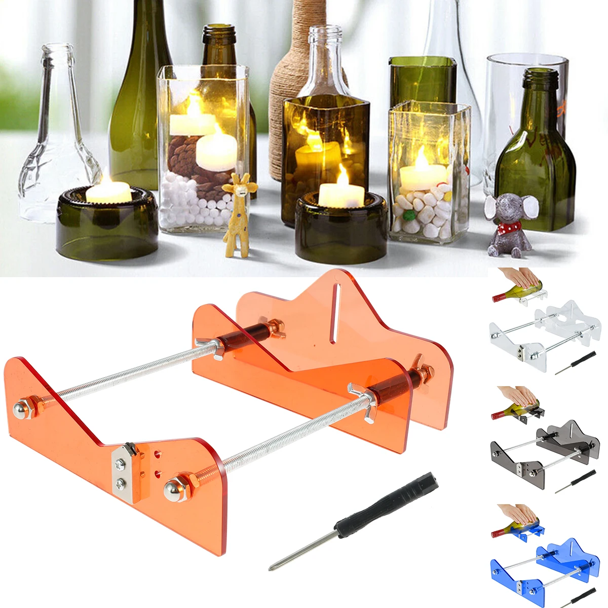 Glass Bottle Cutter Kit Stainless Steel Professional Glass Bottle