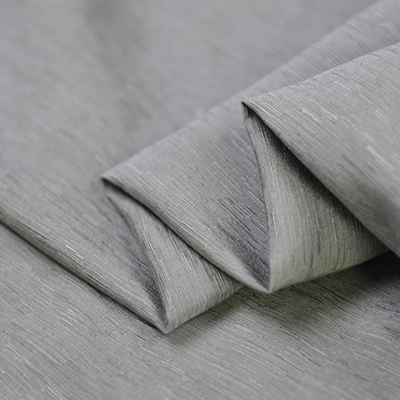 Серый шелк Льняной материал натуральный платье брюки ткань 100 см* 114 см