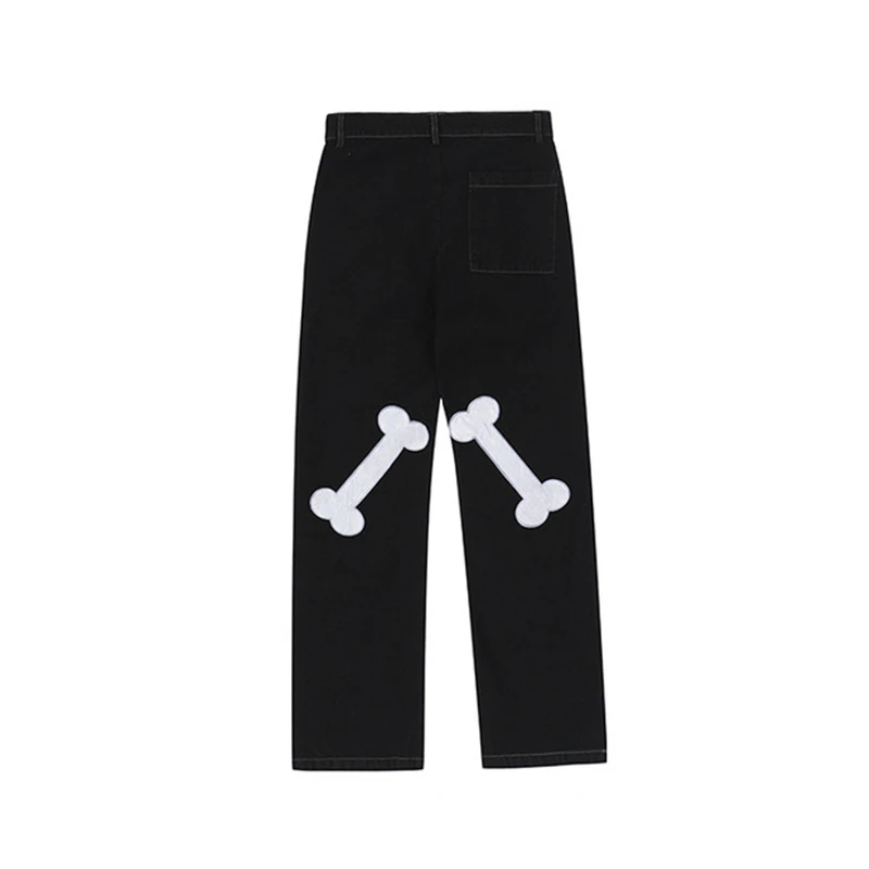 jeans pant Women Loose Korean E-girl Denim Pants Black Fashion Y2K Harajuku Oversize Jeans Female Punk Style Hip-pop Printing Gothic Spring dsquared jeans