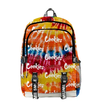 

New 3D Printed Letter Pattern COOKIES Soft Backpack Luxury Designer Travel Computer Bag For School Teenagers Girls And Boys