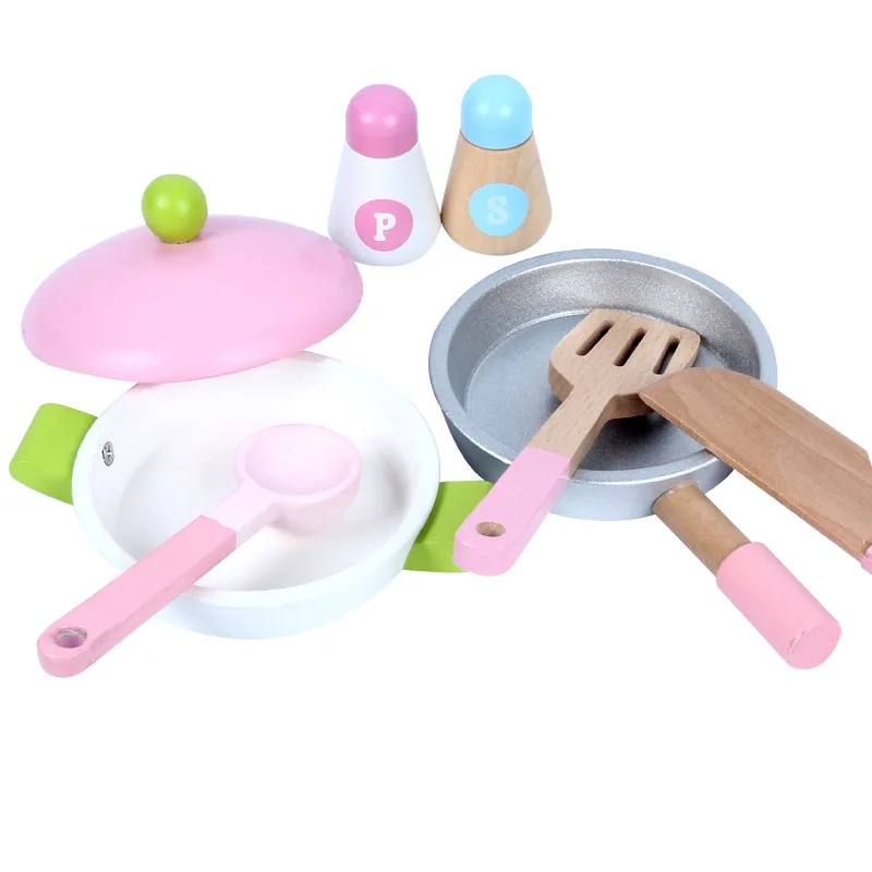 

1-10 Children Luxury Wooden Boys And Girls Model Cooking Stove Play House European Style Kitchen Toy