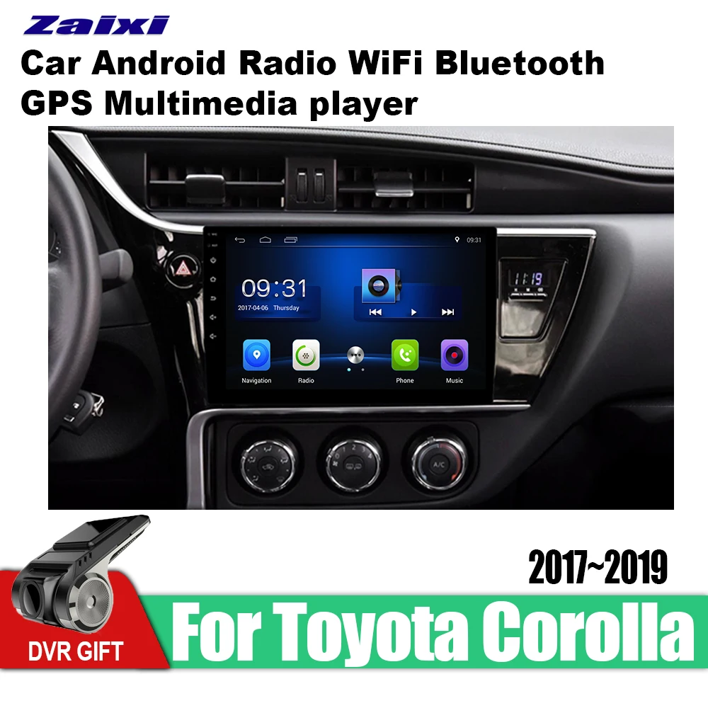 Автомобильный gps мультимедийный плеер ZaiXi для Toyota Corolla 2017 ~ 2019 автомобильный Android