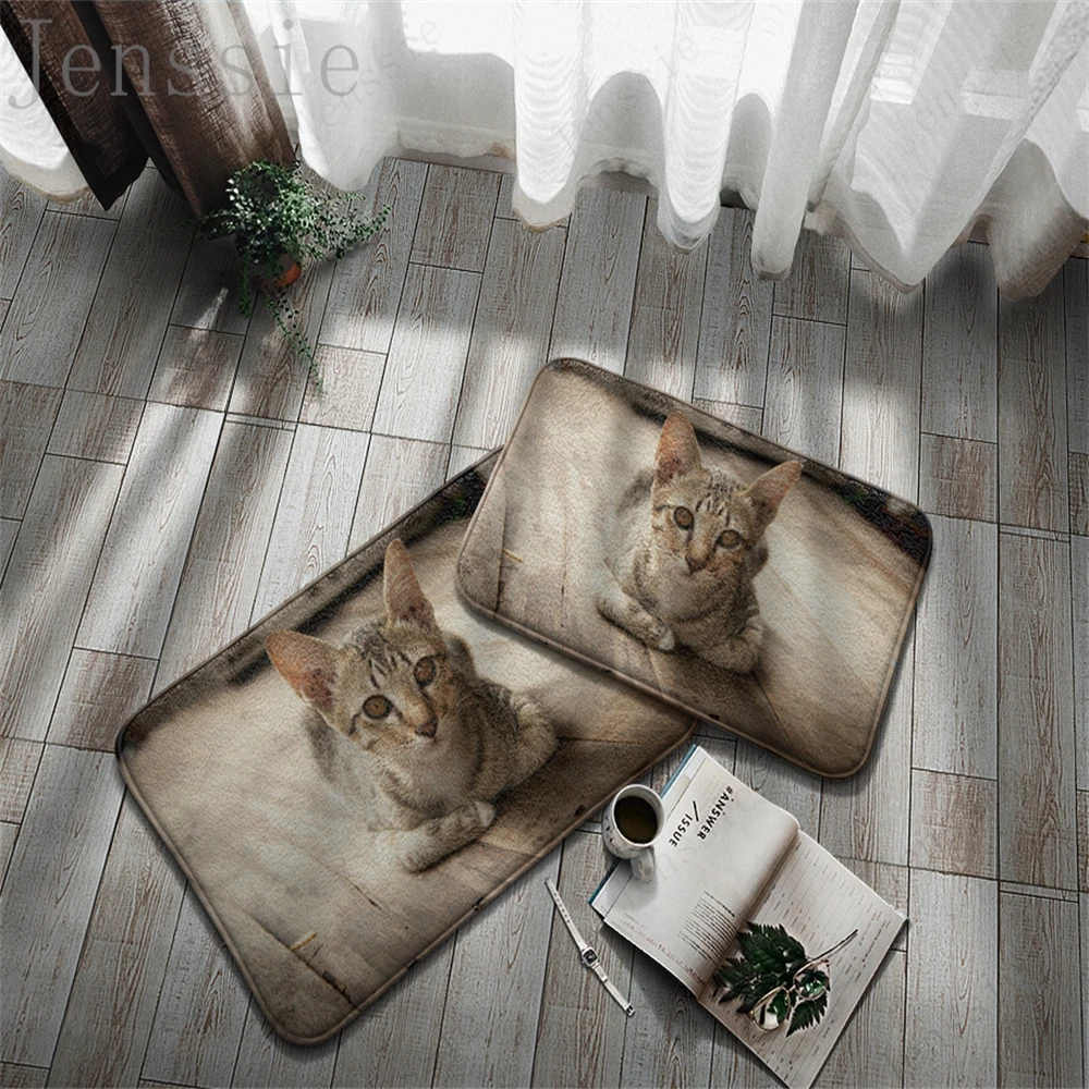 Anti-Skit Doormats Animals Soft Carpet Cat Pet 3D Printing Cute Floor Mat For Home Entrance Porch Kitchen Bedroom Decoration Rug Anti-Skit Doormats Animals Soft Carpet Cat Pet 3D Printing Cute Floor Mat For Home Entrance Porch Kitchen Bedroom Decoration Rug