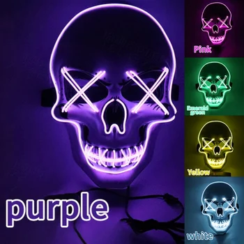 

Halloween LED Light Up Scary Mask Festival Cosplay Costume Masquerade Parties Carnival Adults Child