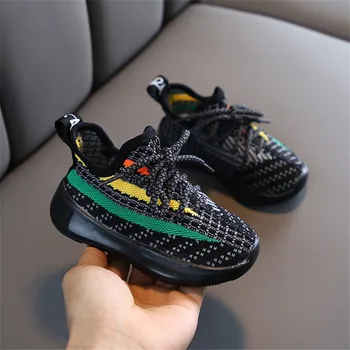

2020 Autumn Children Shoes Boys Girls Casual Shoes Breathable Knitting Soft Bottom Non-slip Kids Sneakers Size 21-30