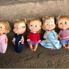 10 шт./лот, милая мультяшная кукла из ПВХ, Детская Кукла Маша 10 см, детские игрушки, коллекция, подарок на день рождения, украшение для дома