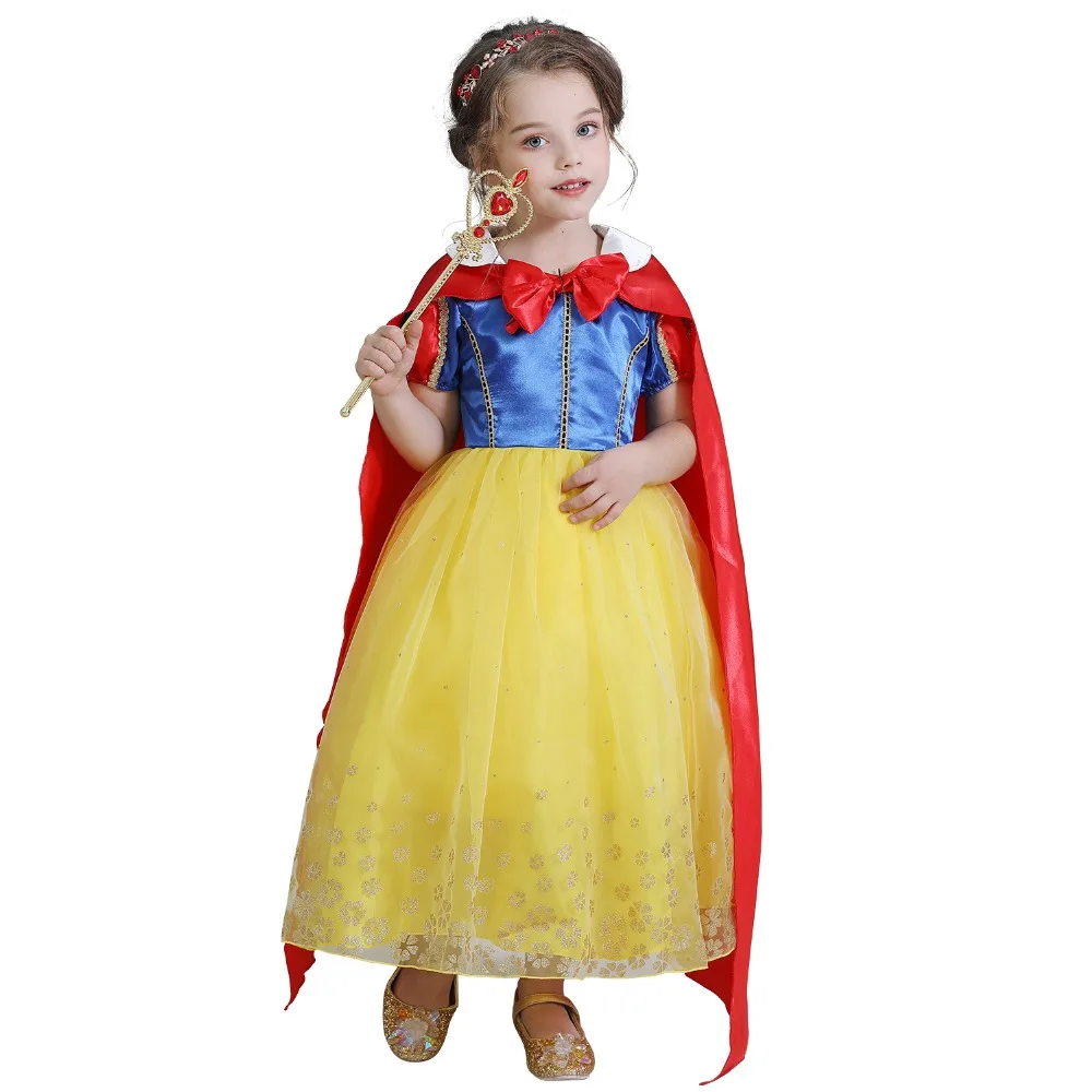 Girls Dress Princess Costume Children Cosplay Party Disfraz Kids Halloween Robe Fille new model children's dress
